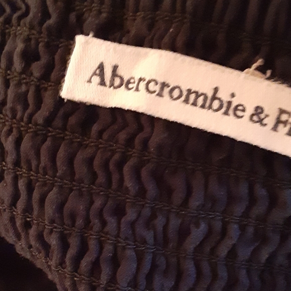 Abercrombie & Fitch Black Corset Style Linen Blend Crop Top Tank - Picture 8 of 9